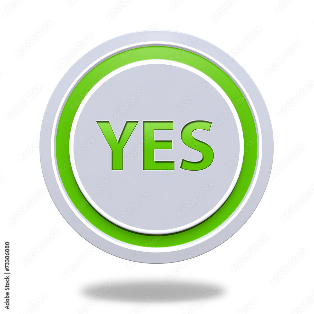yes circular icon on white background yes circular icon on white background