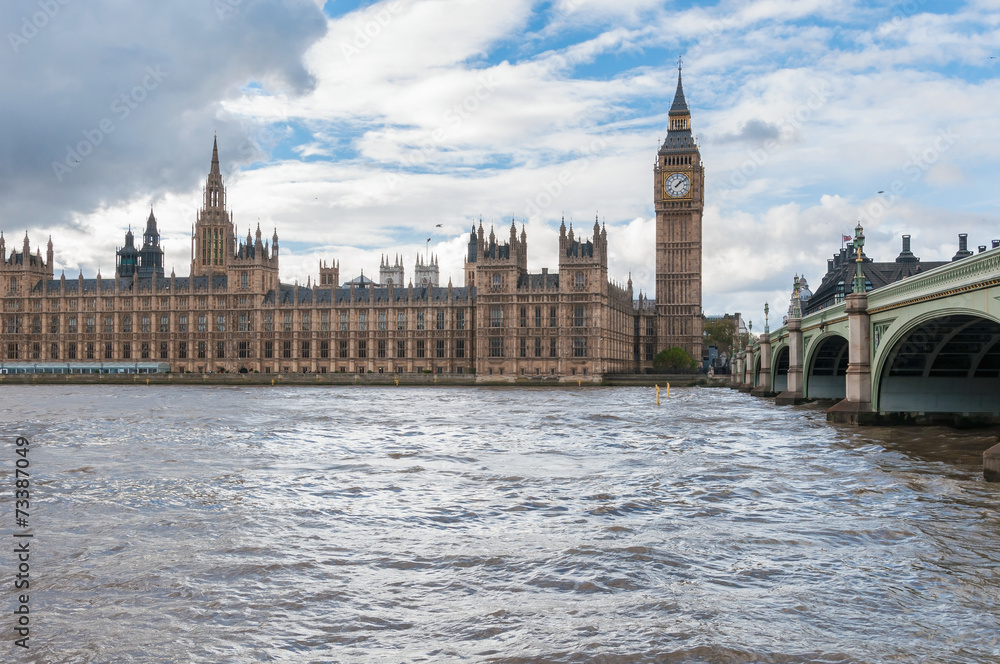 Big Ben and Westminster Bridge in London Big Ben and Westminster Bridge in London