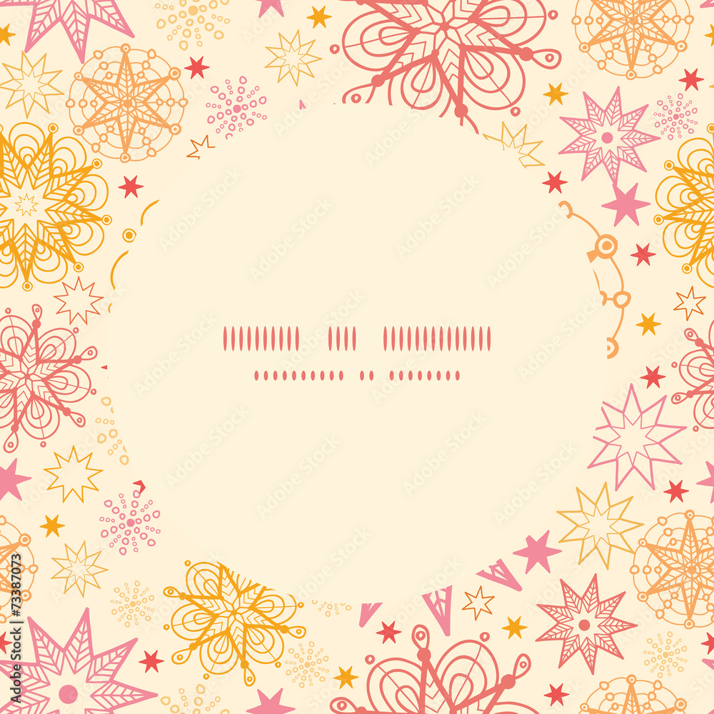 Vector warm stars frame seamless pattern background Vector warm stars frame seamless pattern background