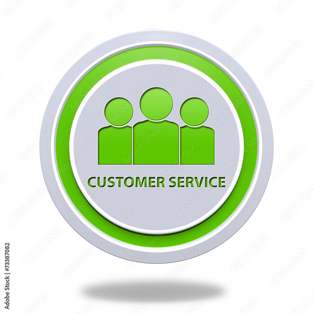 Customer service circular icon on white background Customer service circular icon on white background