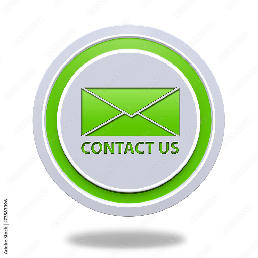 Contact us circular icon on white background Contact us circular icon on white background