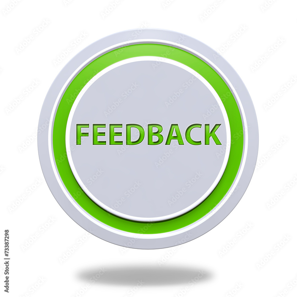 Feedback circular icon on white background Feedback circular icon on white background
