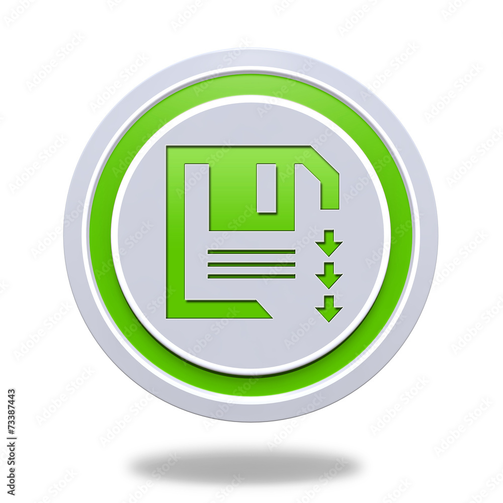 Save circular icon on white background Save circular icon on white background