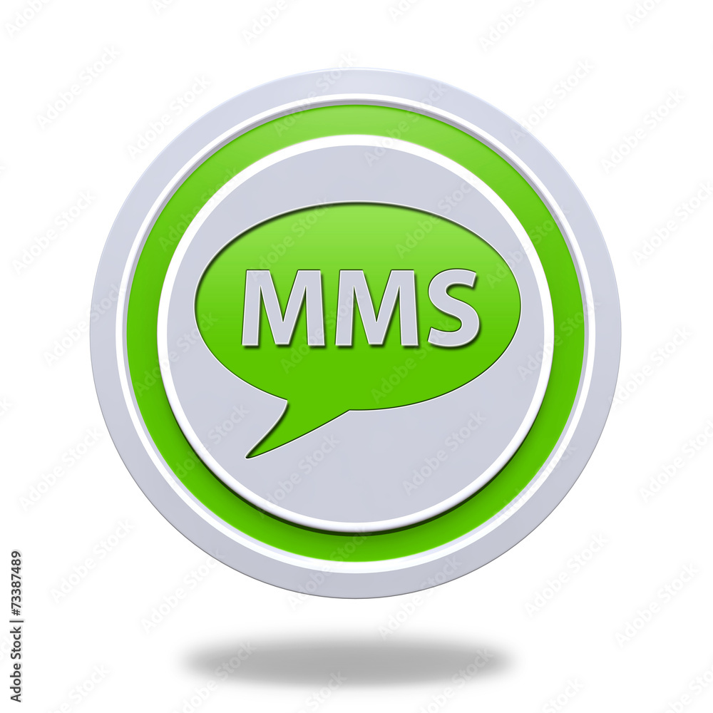mms circular icon on white background mms circular icon on white background