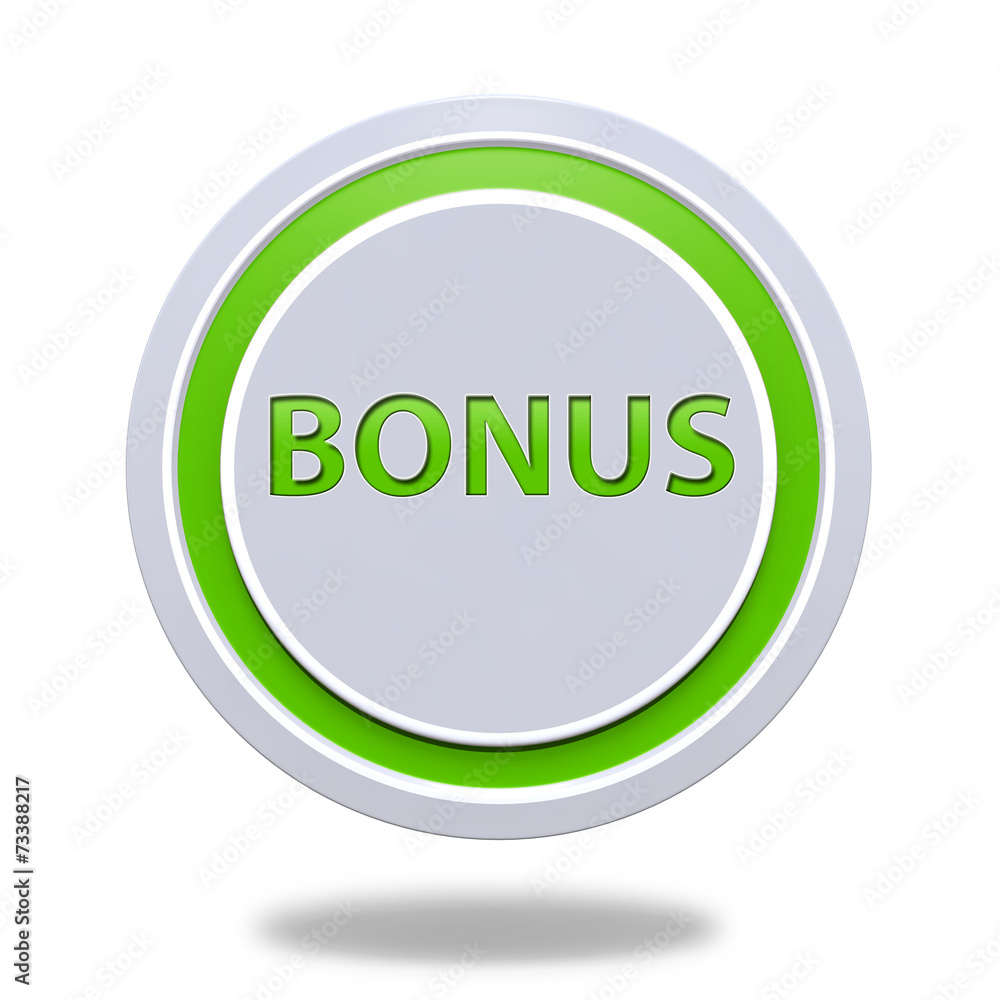 Bonus circular icon on white background Bonus circular icon on white background