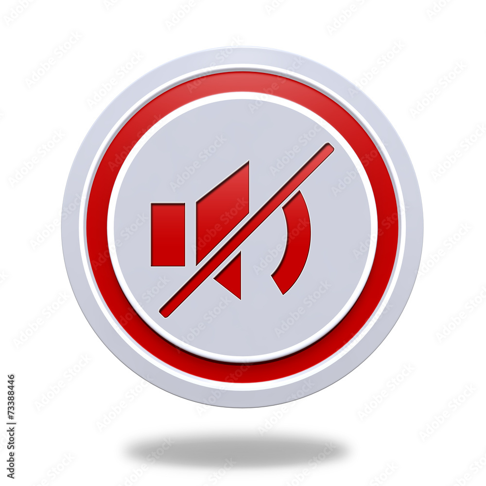 mute circular icon on white background mute circular icon on white background