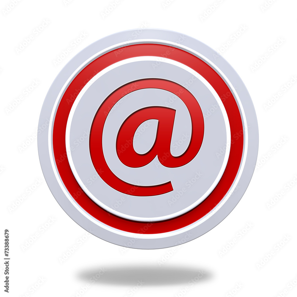 Email circular icon on white background Email circular icon on white background