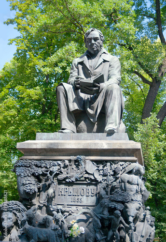 Monument to Ivan Krylov in the Summer Garden photo