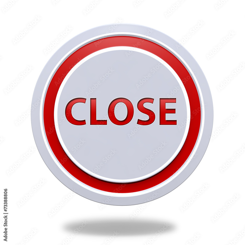 close circular icon on white background close circular icon on white background