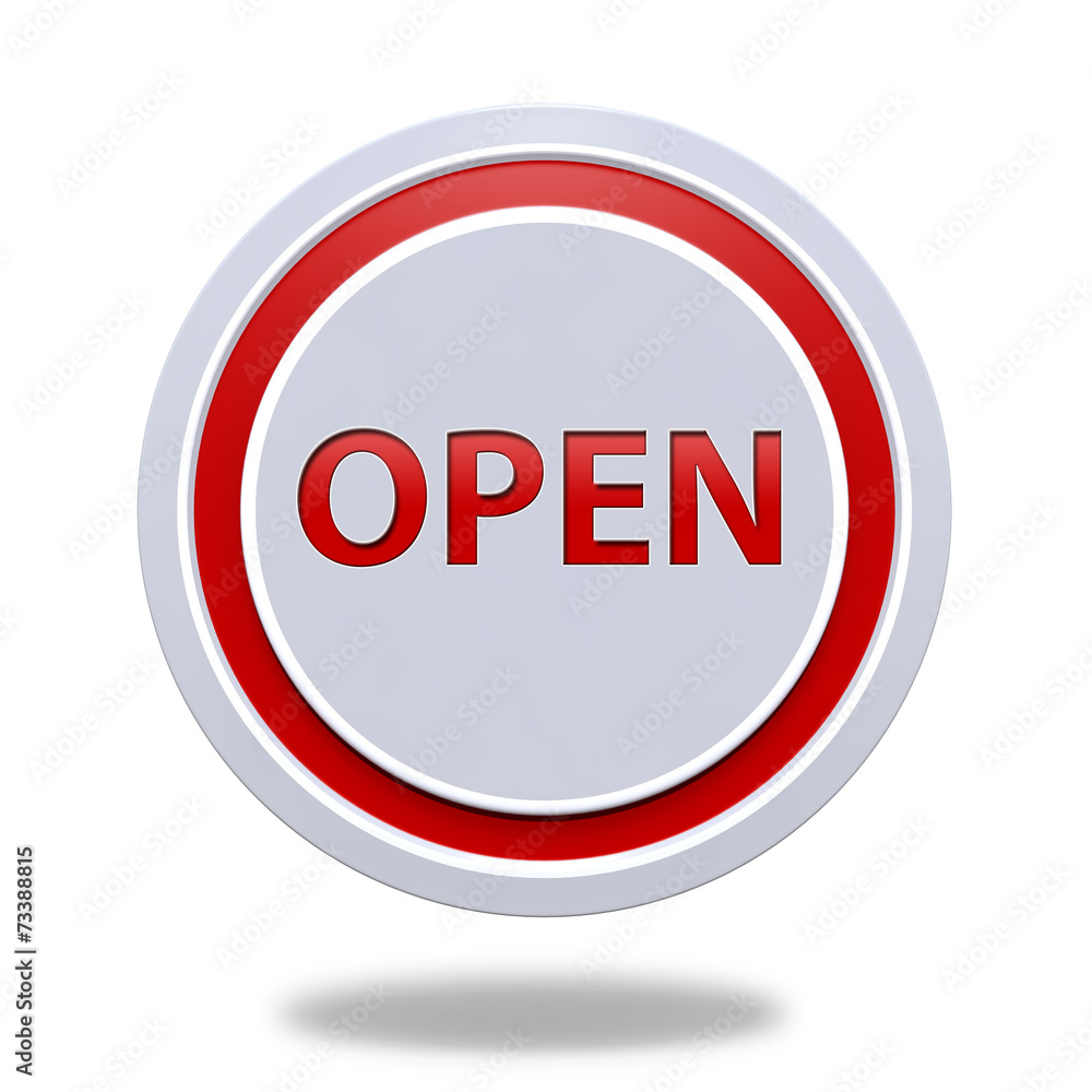 open circular icon on white background open circular icon on white background