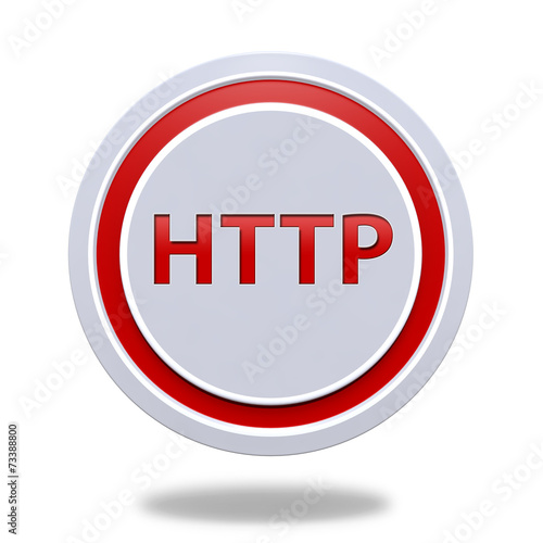 http circular icon on white background