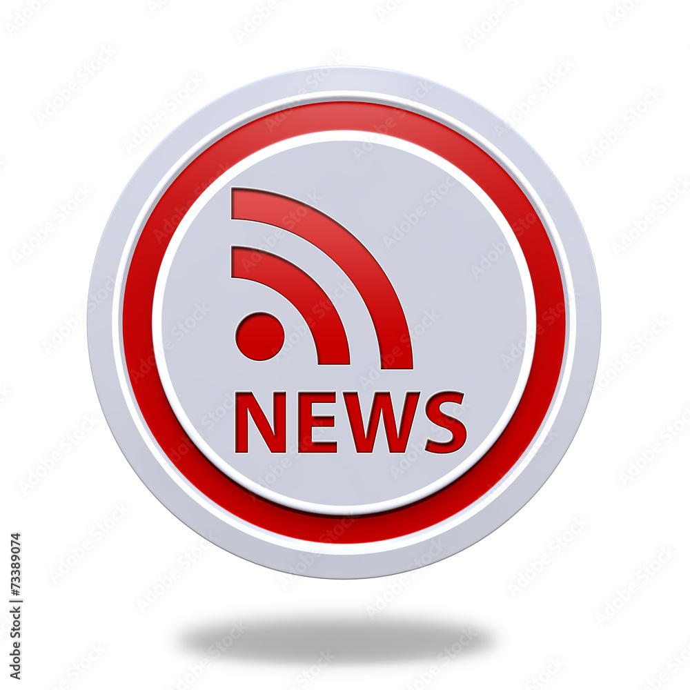 News circular icon on white background News circular icon on white background