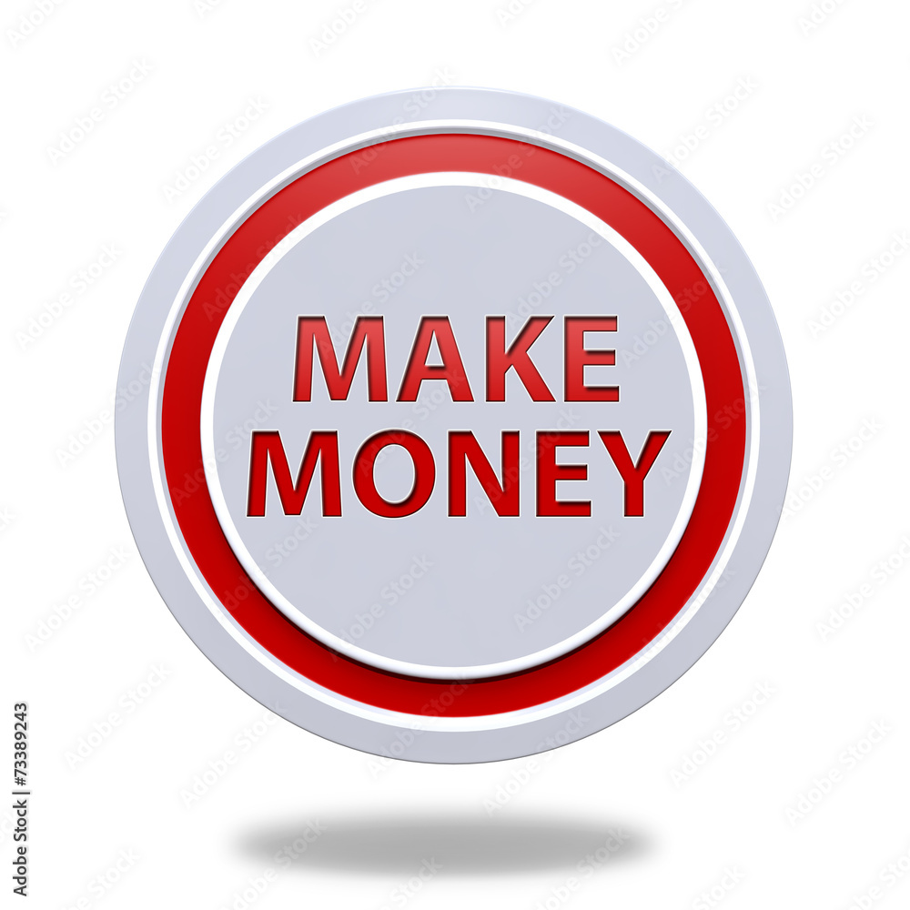 Make money circular icon on white background Make money circular icon on white background
