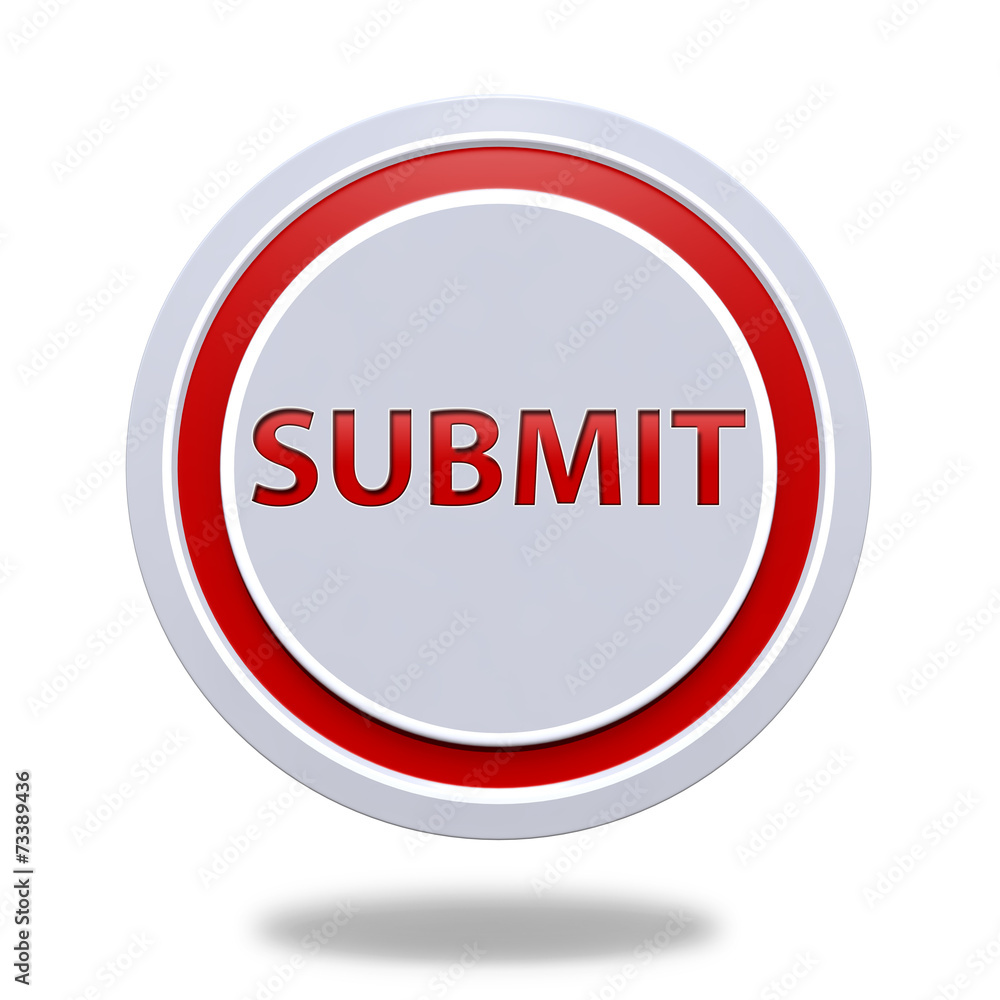 Submit circular icon on white background Submit circular icon on white background