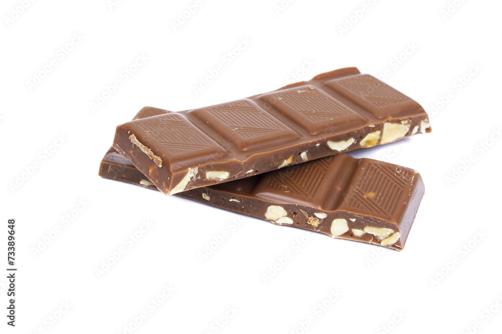 chocolate on a white background chocolate on a white background