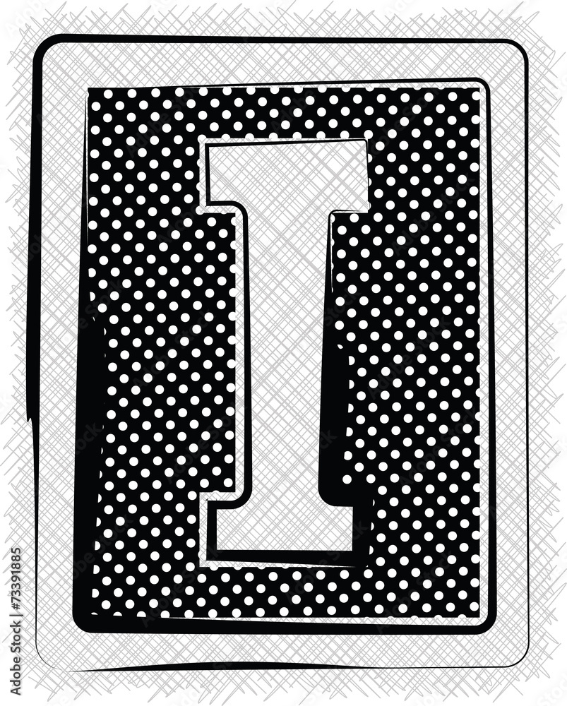 Polka Dot Font LETTER I Stock Vector | Adobe Stock