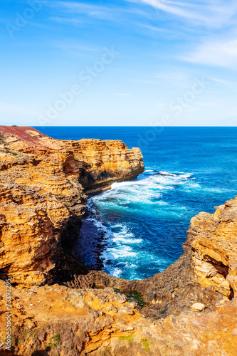 seascape,landscape and skyline ofthe great ocean road,australia