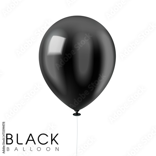 close up look at black balloon