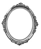 vintage silver oval frame