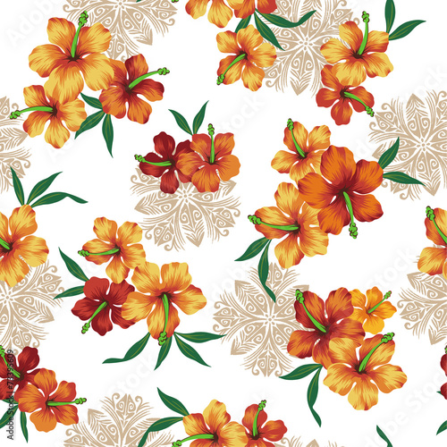 ハイビスカスのパターン