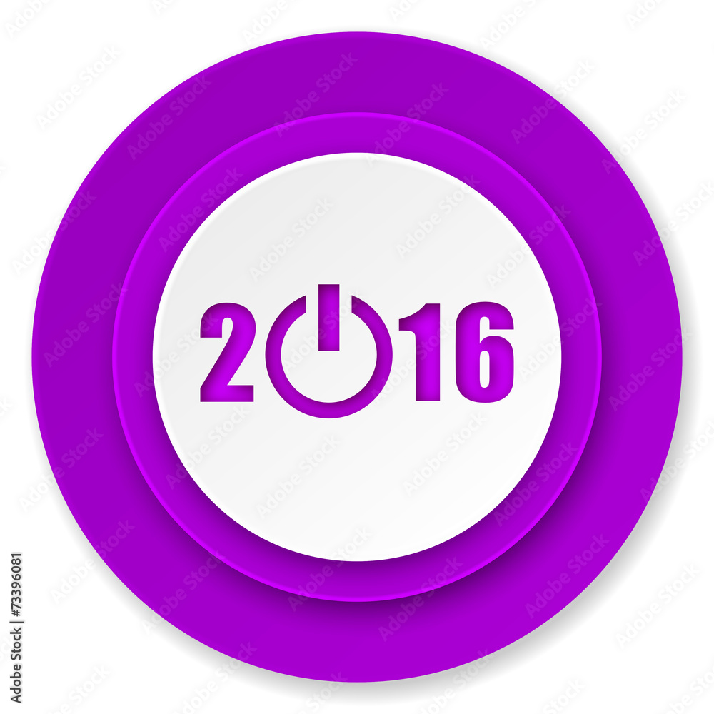 new year 2016 icon, violet button, new years symbol new year 2016 icon, violet button, new years symbol
