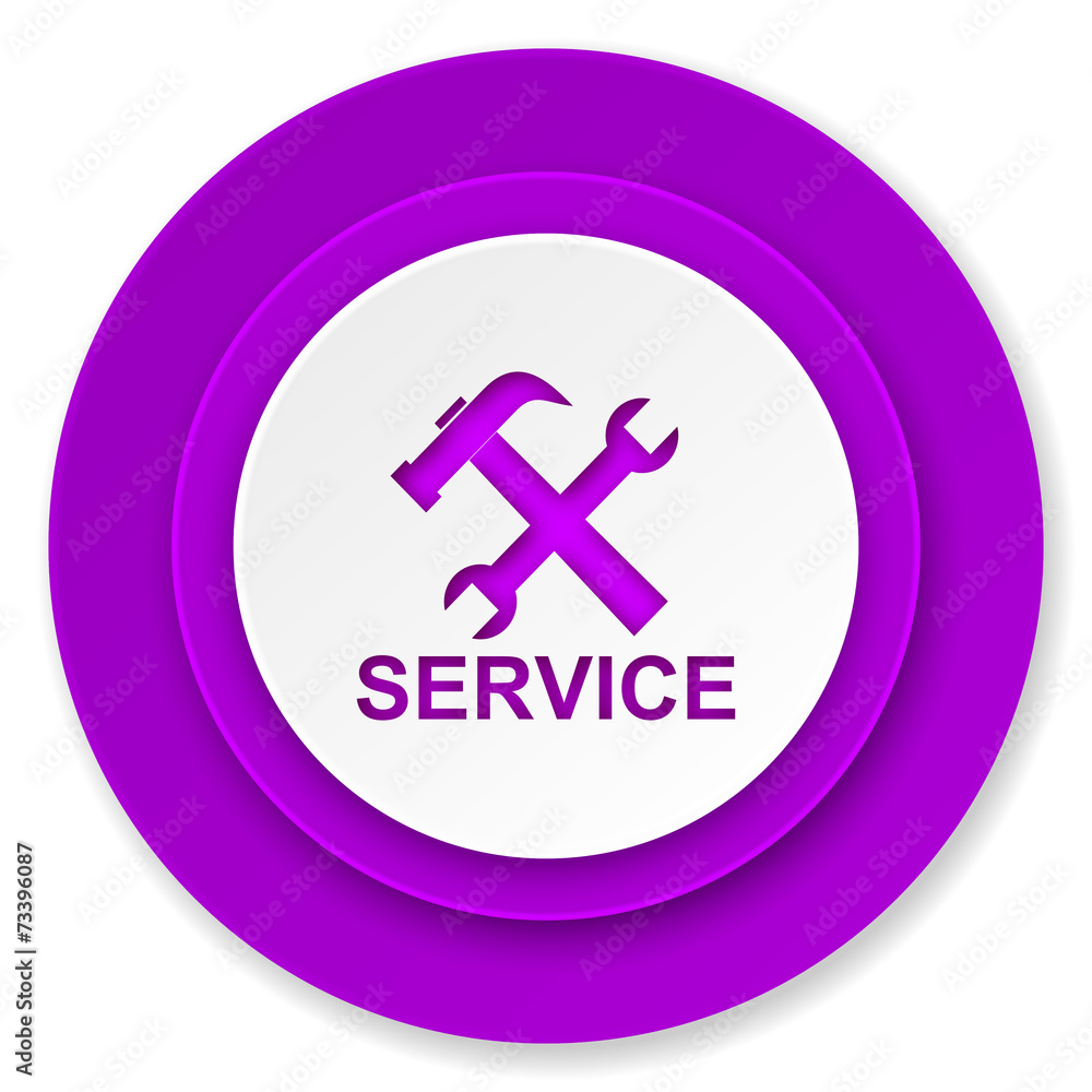 Obraz premium service icon, violet button