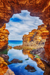 Fotobehang Australië Kustlijn langs Great Ocean Road  © zhu difeng