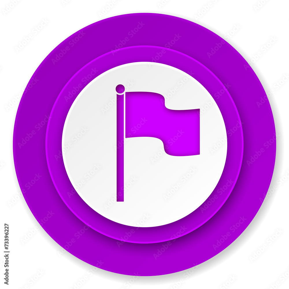 flag icon, violet button