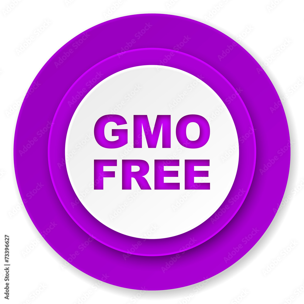 gmo free icon, violet button, no gmo sign gmo free icon, violet button, no gmo sign