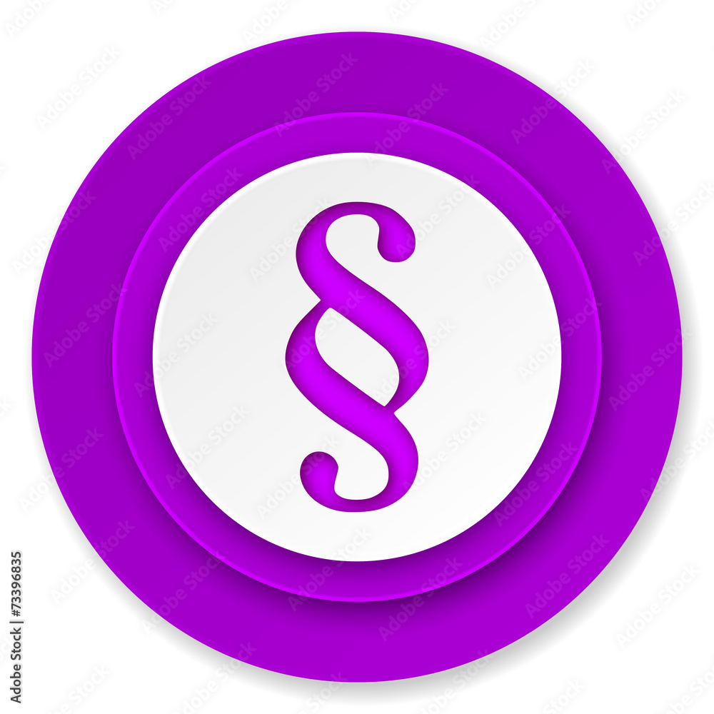 paragraph icon, violet button, law sign paragraph icon, violet button, law sign