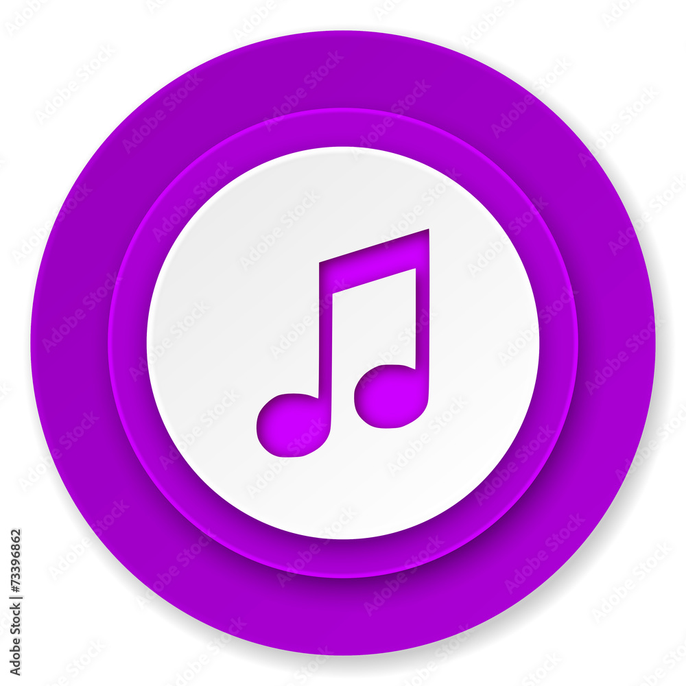 music icon, violet button, note sign music icon, violet button, note sign