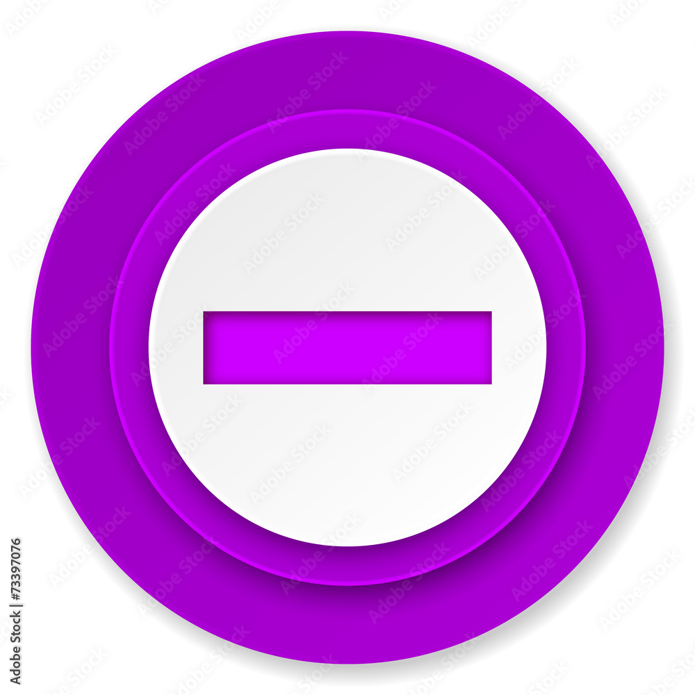 minus icon, violet button