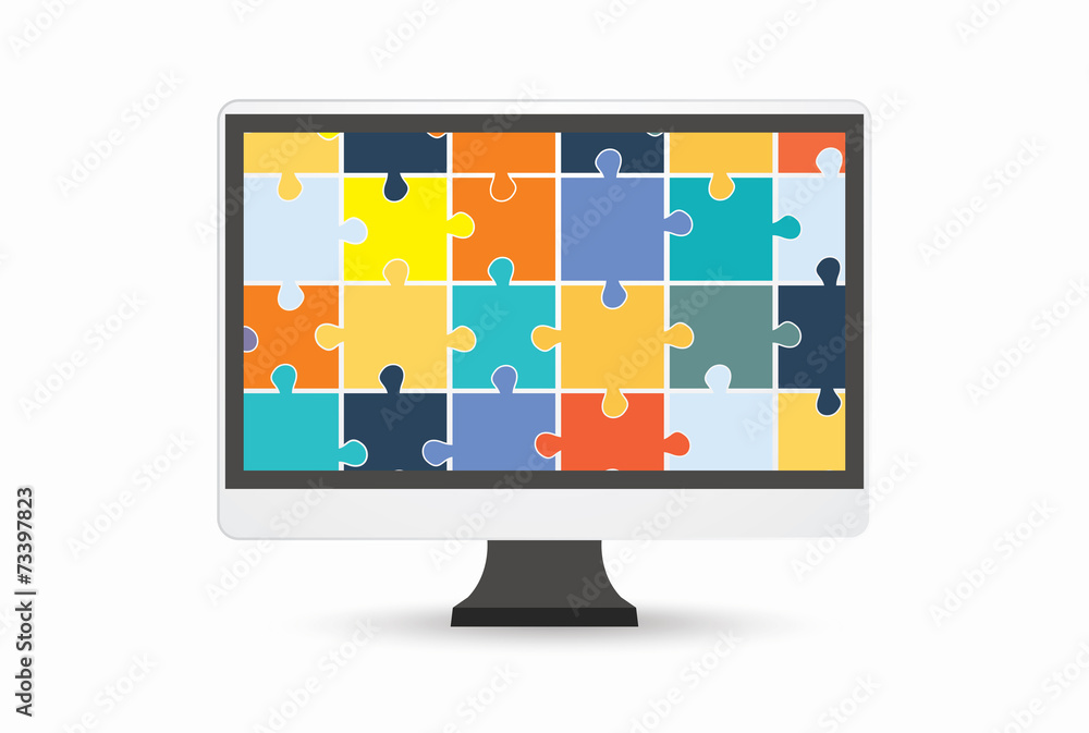 The electronic device with puzzles The electronic device with puzzles