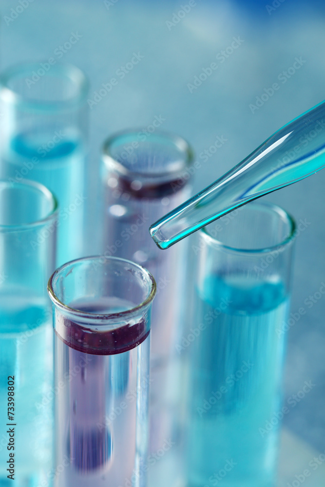 Test-tubes with liquid Test-tubes with liquid