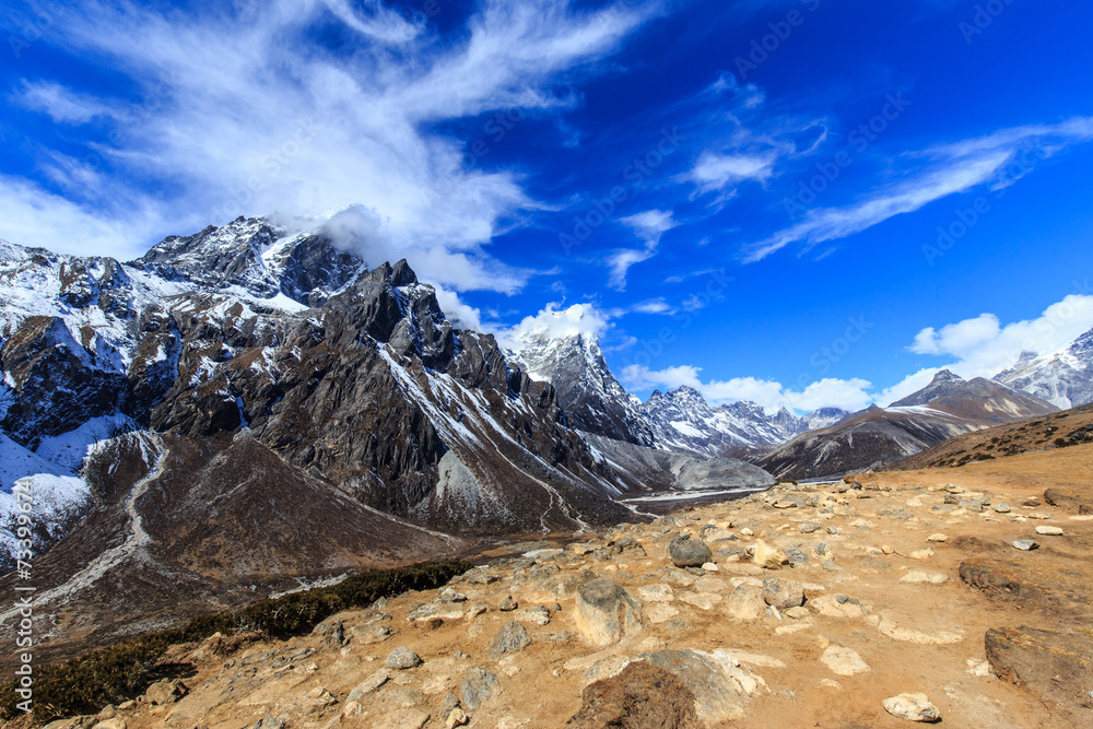 Fototapeta premium Beautiful alpine scenery in the Himalayas
