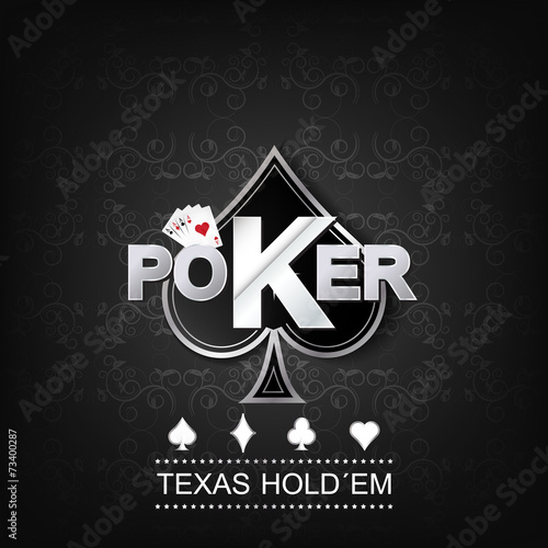 Poker illustration on a dark background with card symbol 