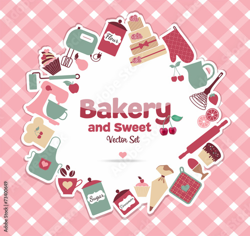 Bakery and sweet illustration