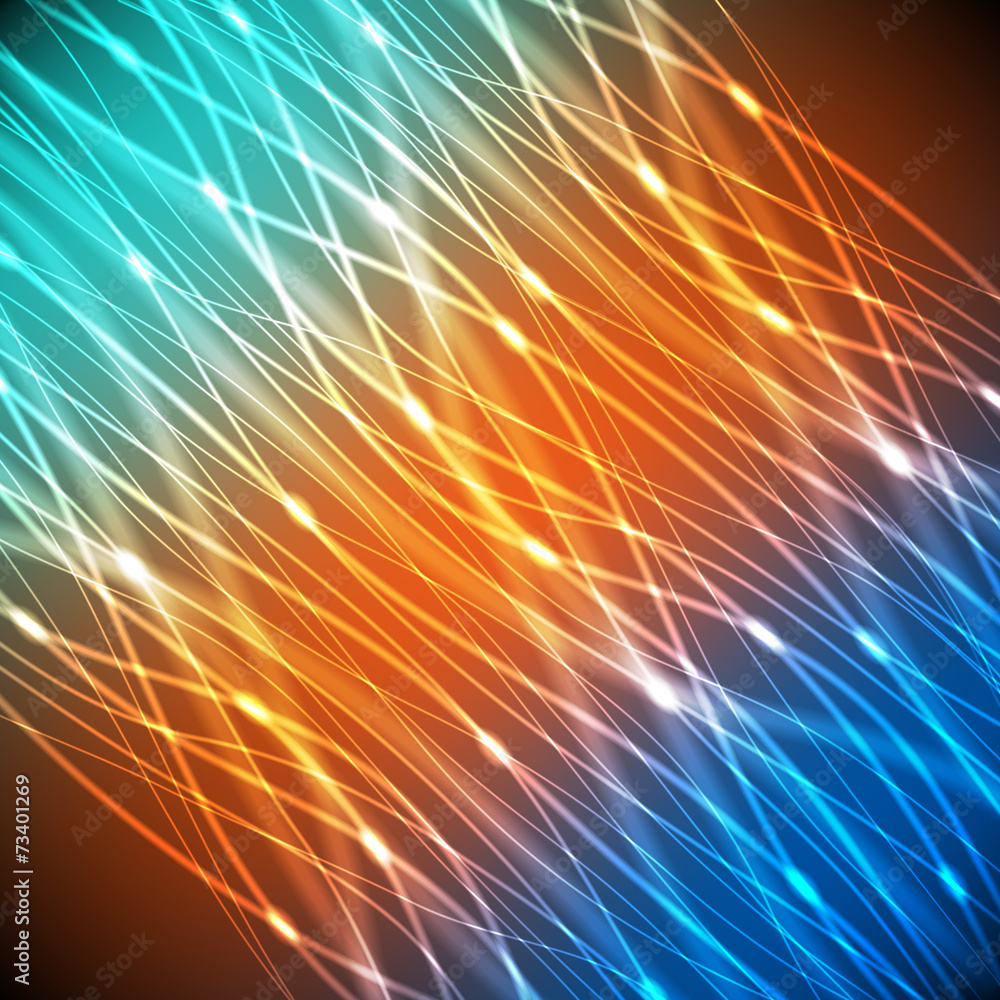 Obraz premium Abstract background of colored neon diagonal lines