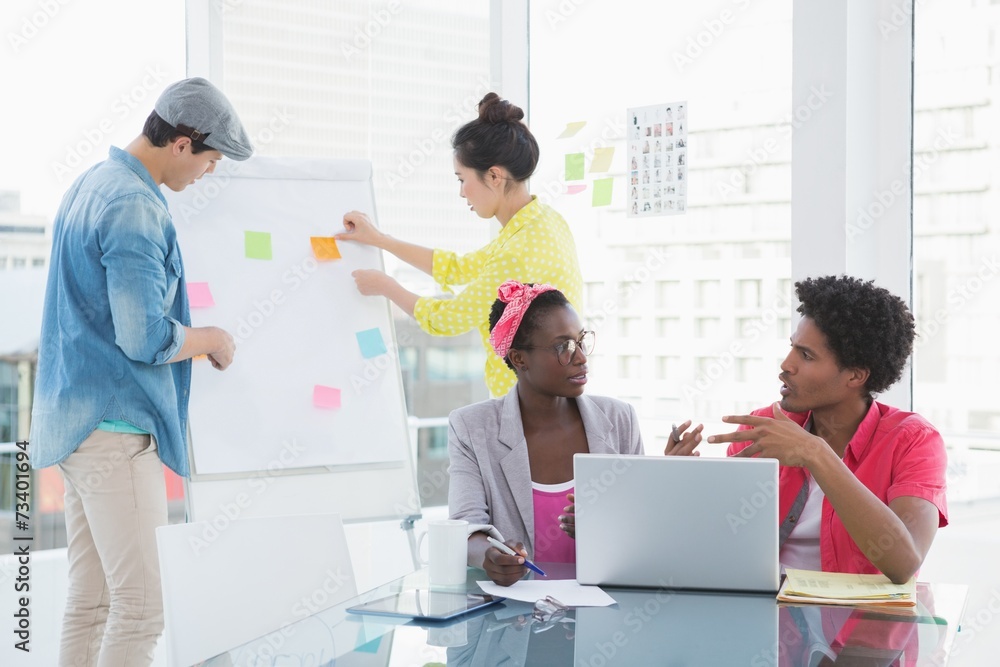 Young creative team having a meeting Young creative team having a meeting