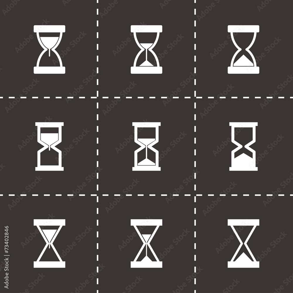 Vector hourglass icon set Vector hourglass icon set
