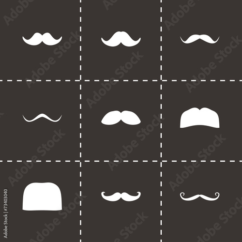 Vector moustaches icon set