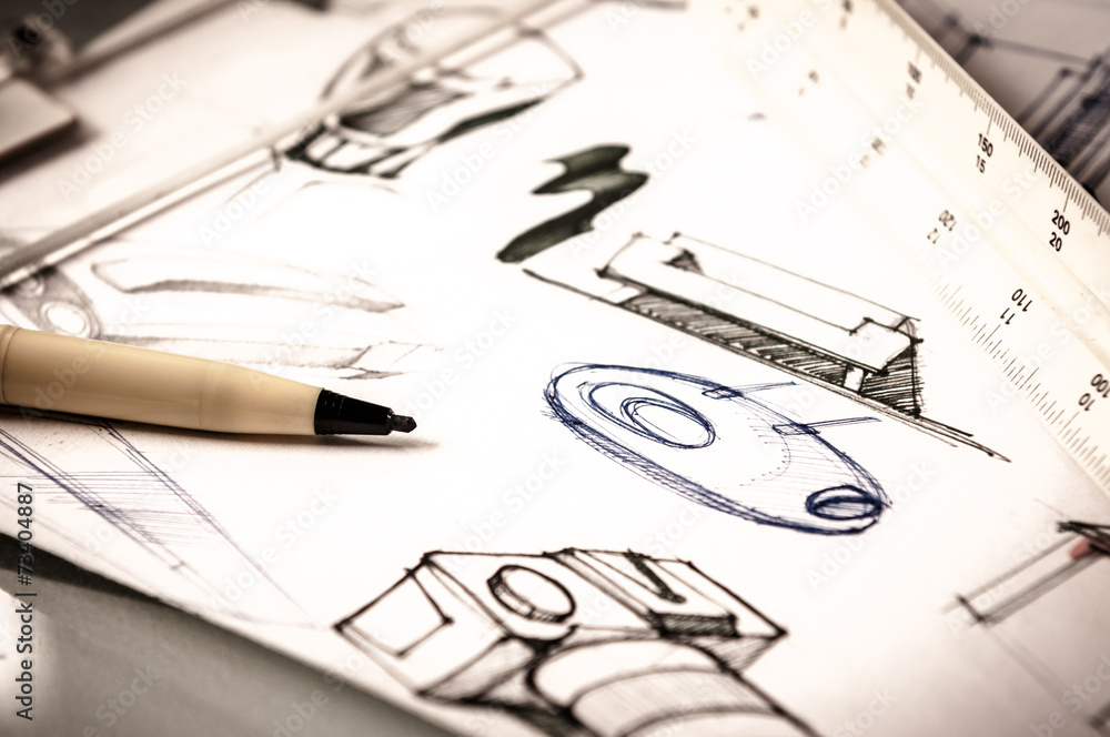 © A Studios - idea sketch of product design