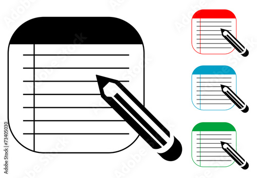 Pictograma aplicacion editar con varios colores