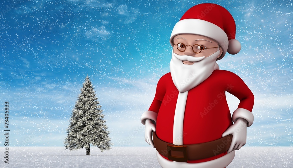 Composite image of cute cartoon santa claus Composite image of cute cartoon santa claus