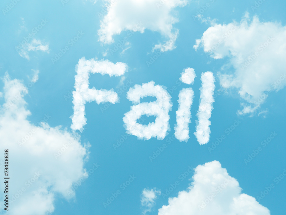 cloud words with design on blue sky background cloud words with design on blue sky background