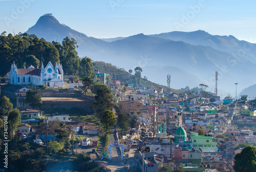 KODAIKANAL, INDIA - FEBRUARY 23: Kodaikanal upper view on Februa