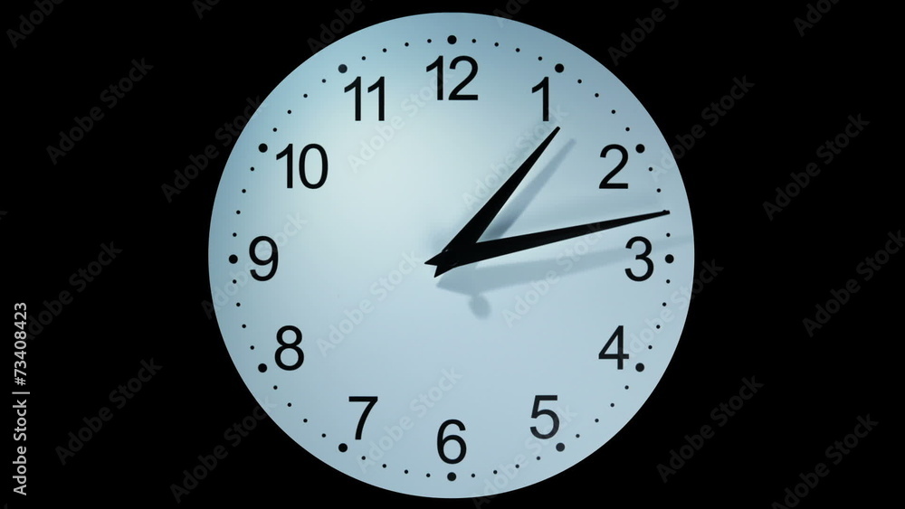 Clocks time-lapse with moving shadows from clock hands Clocks time-lapse with moving shadows from clock hands