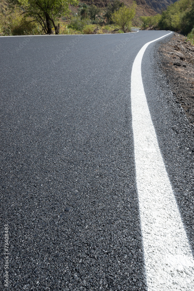 Newly paved road