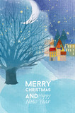 winter card Merry Chrismas Happy New Year