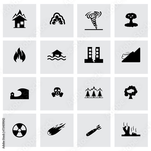 Vector disaster icon set